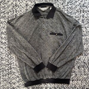 Vintage Classics Lightweight Geometric Polo Shirt Men’s Medium